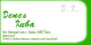 denes kuba business card